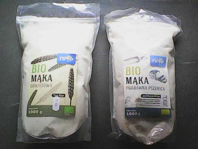 bio mąki pszeniczna i orkiszowa po 1 kg naturalne