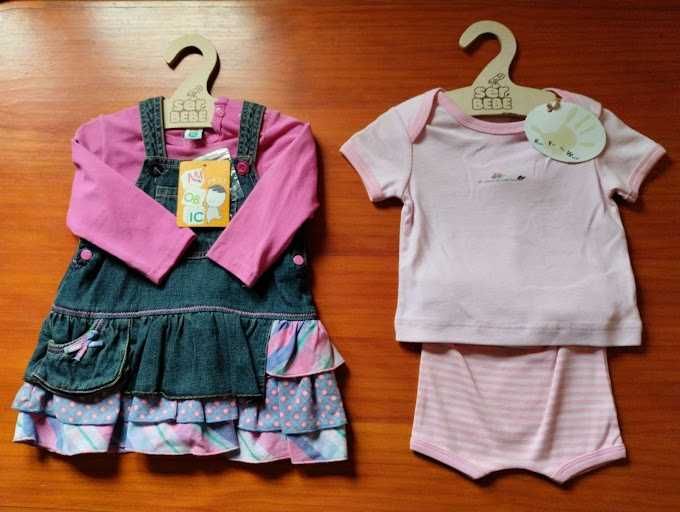 14 peças roupa menina 9 meses