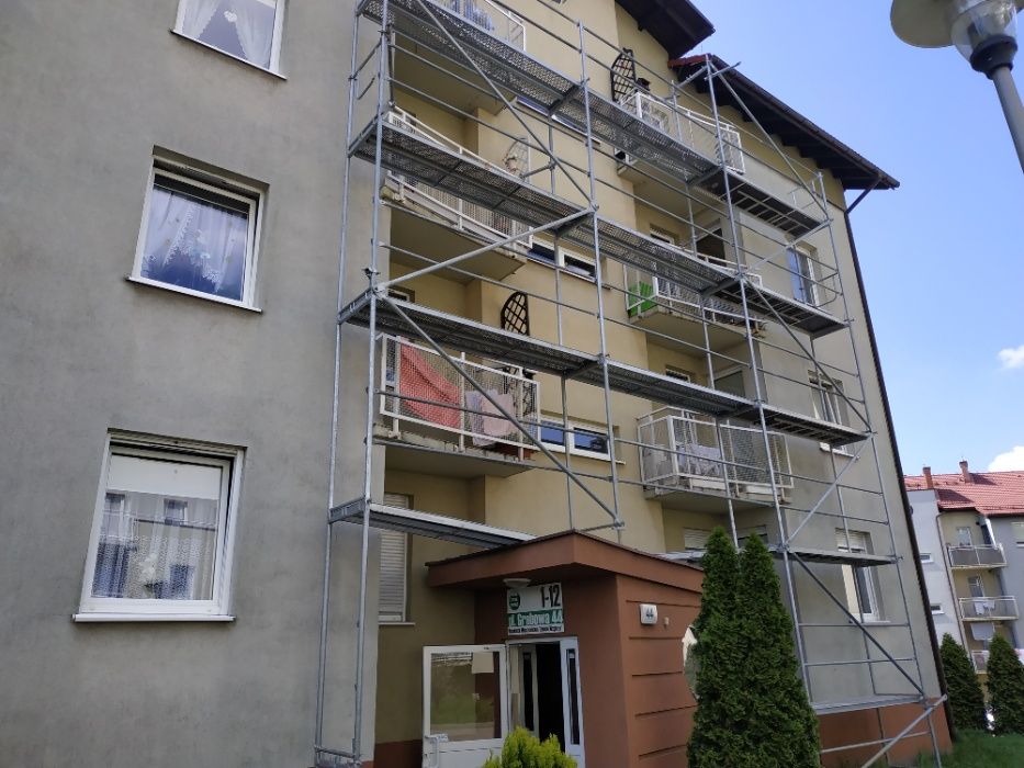 WYNAJEM Gliwice - Rusztowanie elewacyjne fasadowe | Transport Montaż