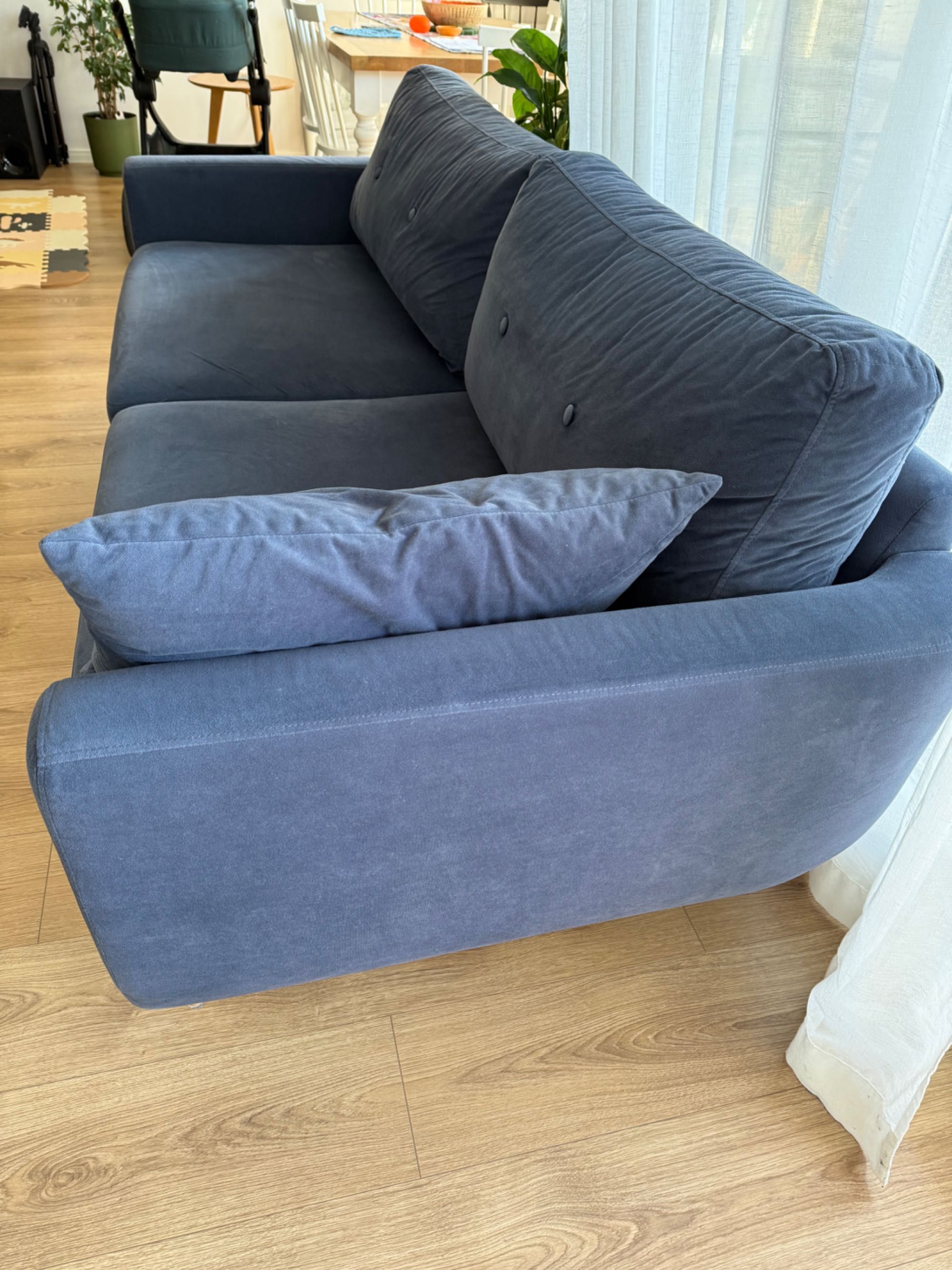 Sofa Harris Optisofa granatowa welurowa