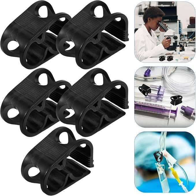 5 x Opaski zaciskowe do węży przewodów wody regulowane czarne SOLUSTRE