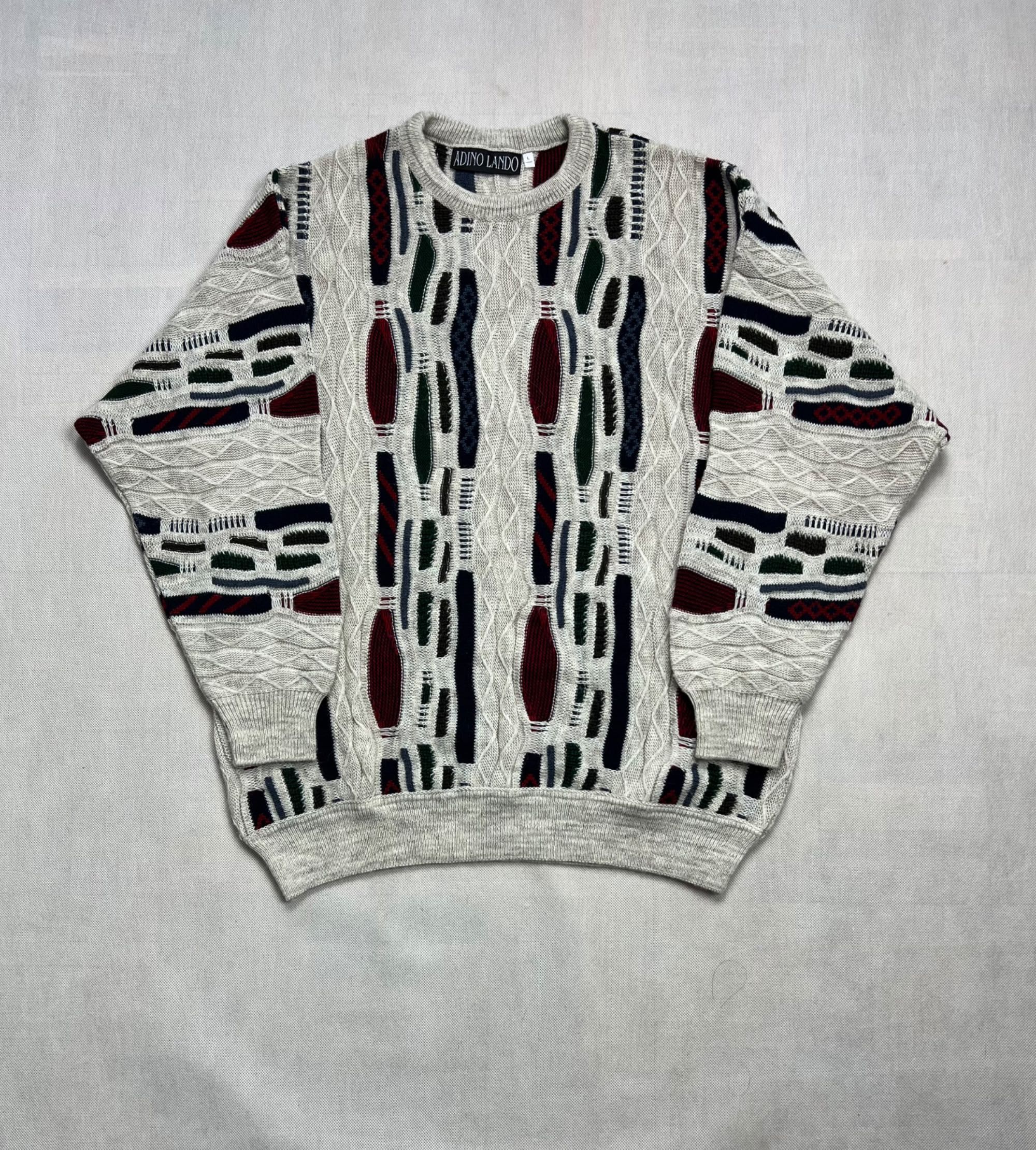 Knit Sweter Adino Lando alpaca / wool pattern coogi carlo colucci