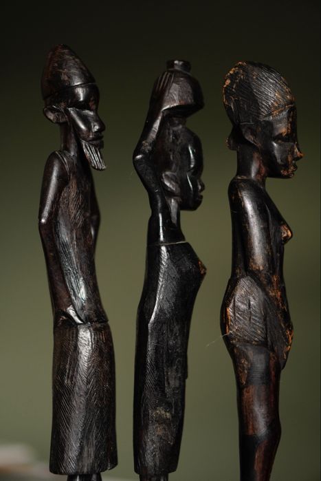 Afrykańskie figurki rzeźby heban sztuka plemienna