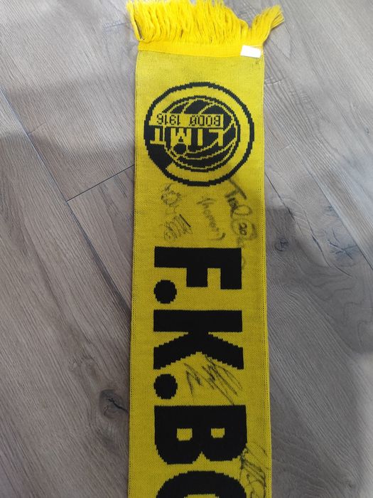 Szalik fk bodo glimt+ autografy + przypinka