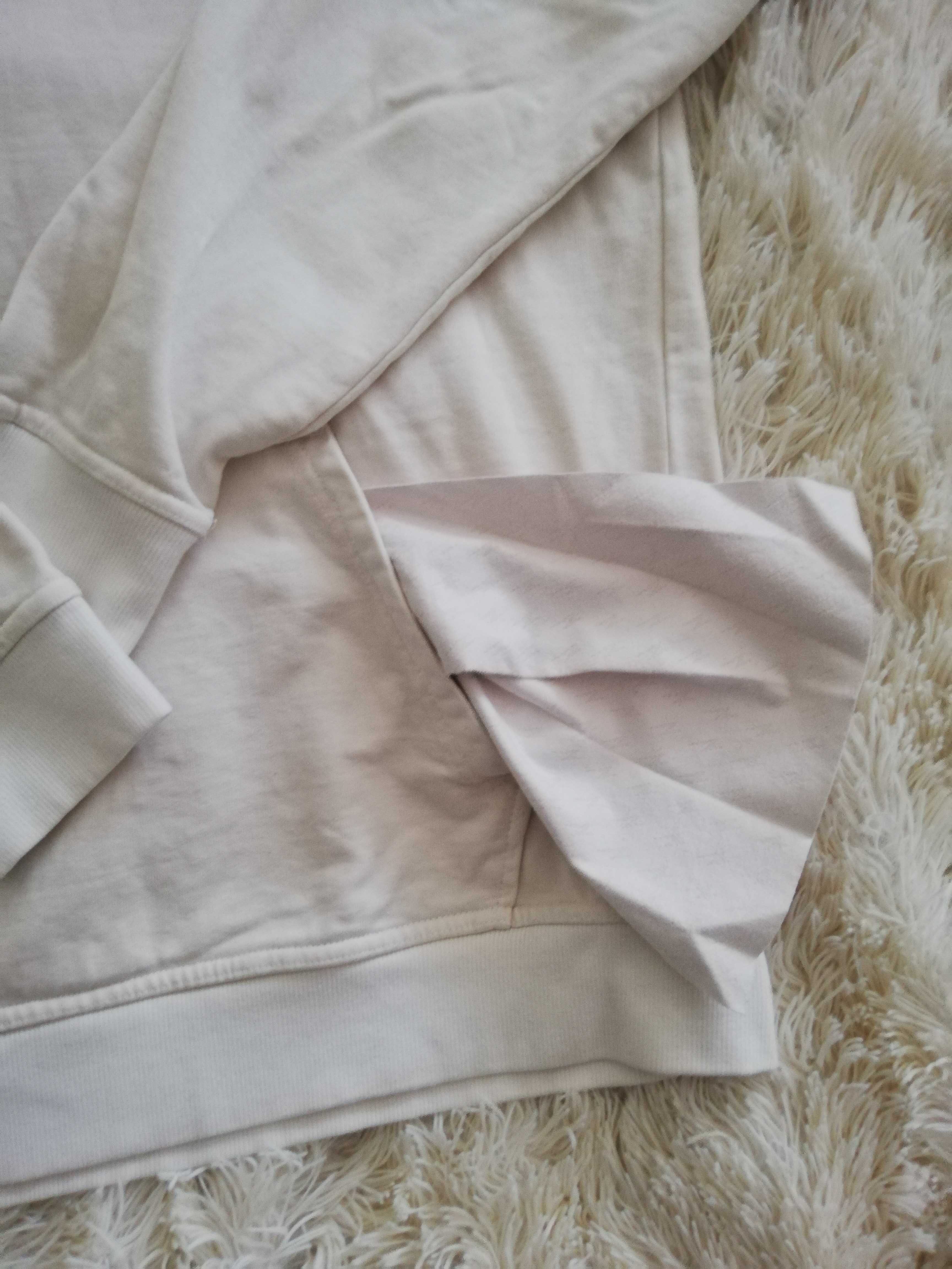 Bluza CLEANT M 38 Poland z piorunem z kapturem kremowa