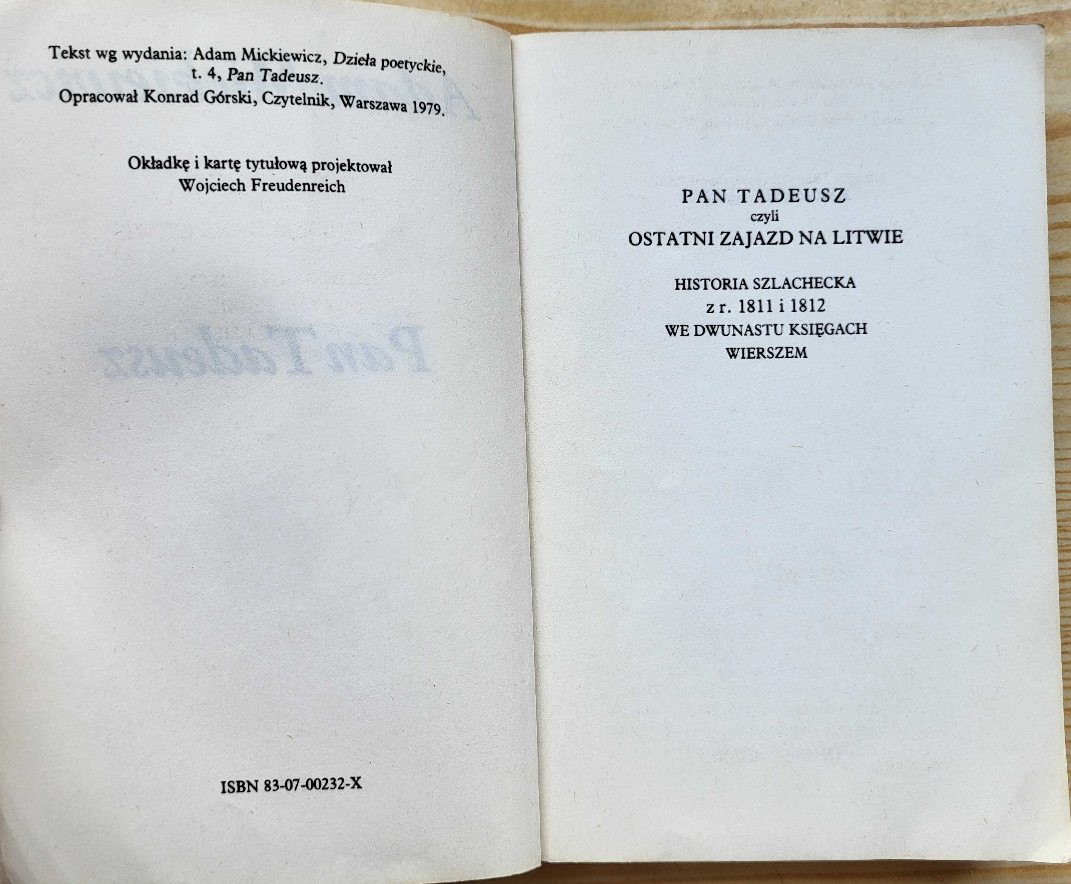 Adam Mickiewicz "Pan Tadeusz" - B. TANIO!