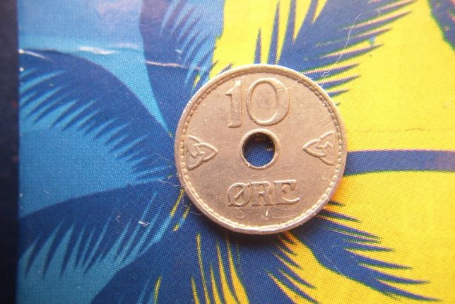 Stare monety 10 ore 1937 Norwegia
