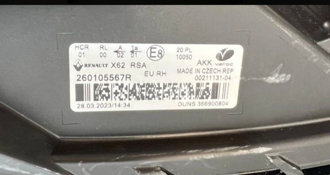 Фара передня права RENAULT MASTER 4 IV 19- LED 260105567R