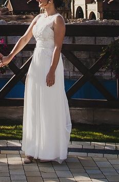 Suknia ślubna 36/38 vanilla sposa ozdobne plecy koronka