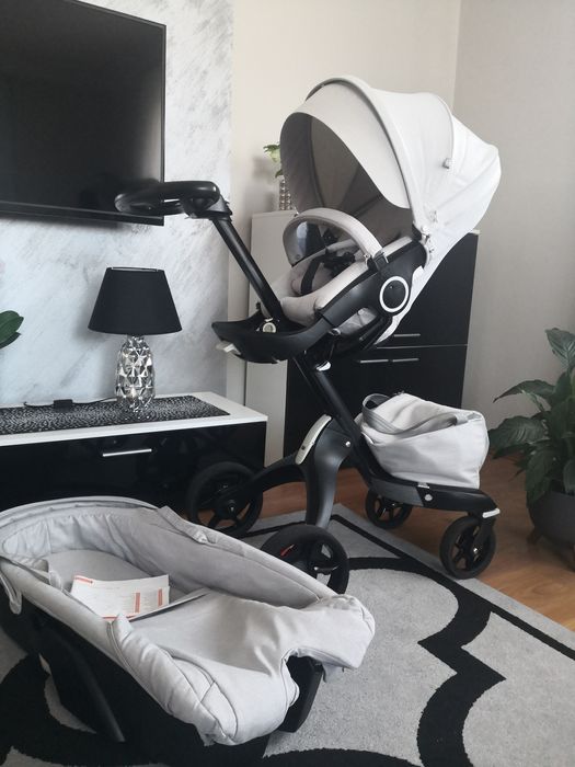 Wózek 2w1 Stokke Xplory V5 Grey Melange Stan idealny.