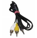 3X Kabel MINI JACK - 2x RCA +  kabel zasilający Ósemka 1,8m-2m