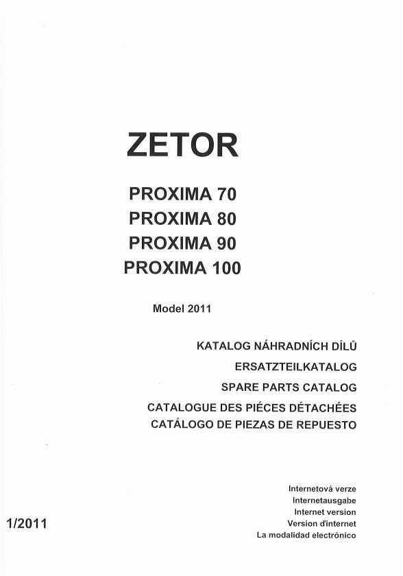 Katalog części Zetor Proxima 70, 80, 90 100