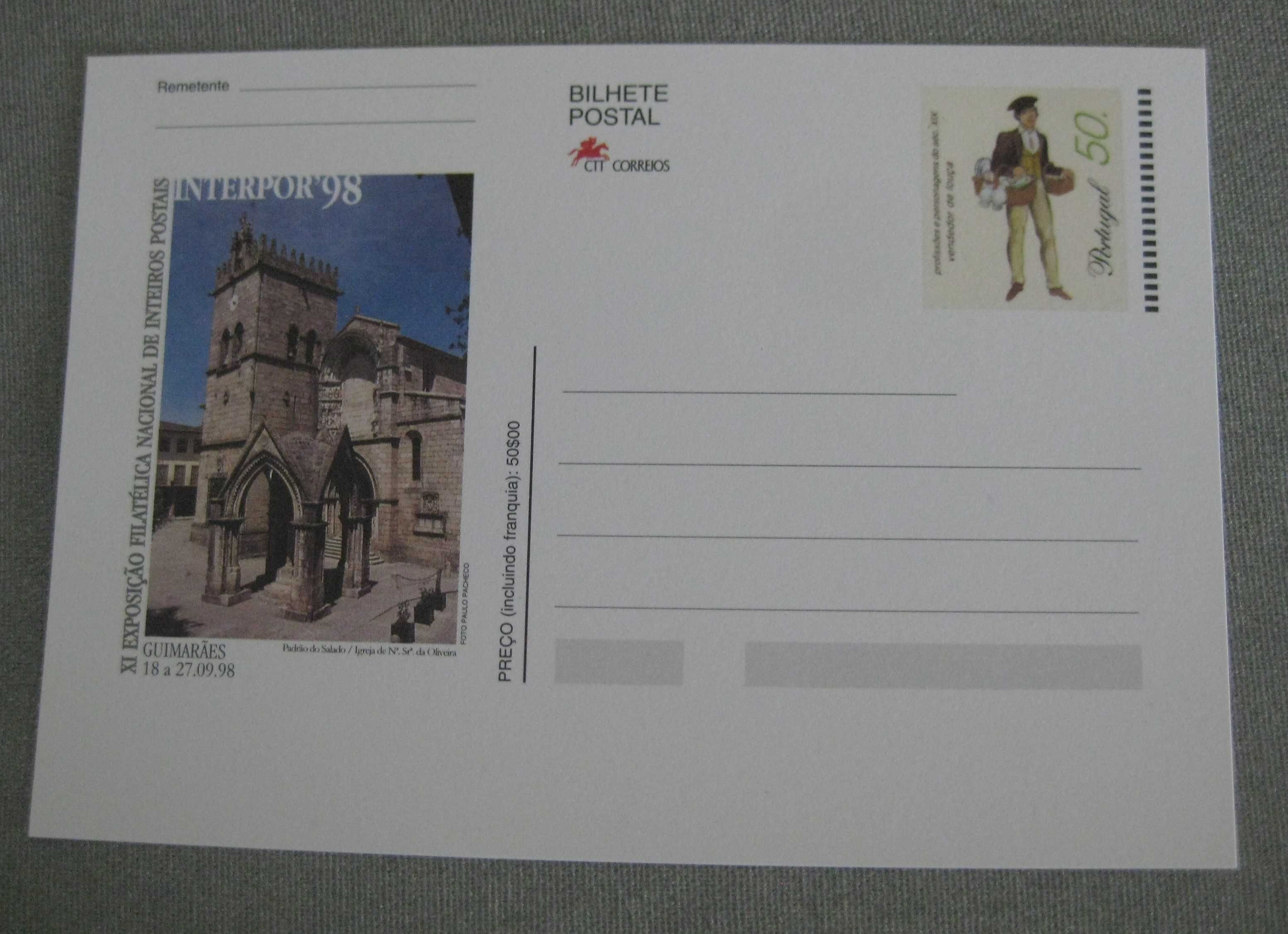 Inteiro Postal / Bilhete Postal da Emissão Base Profissões Selo 45$