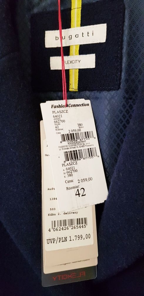 BUGATTI, piękny płaszcz, NOWY!