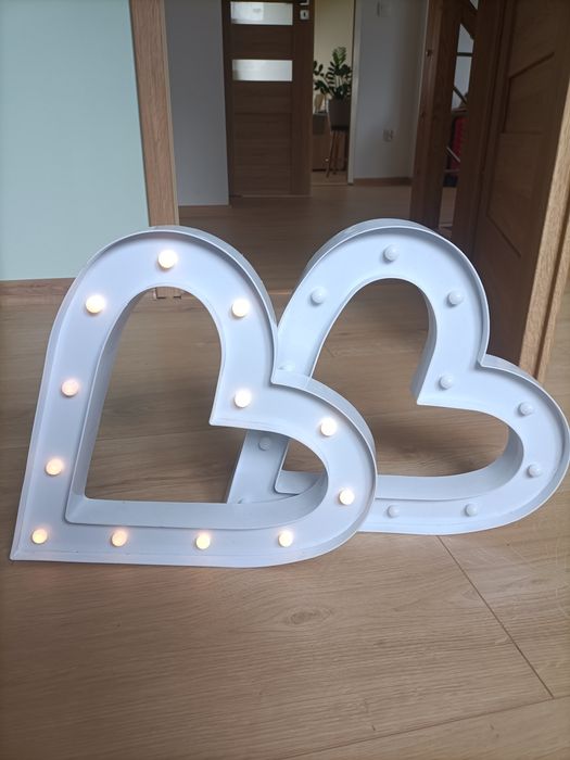Led w kształcie serca 2 sztuki