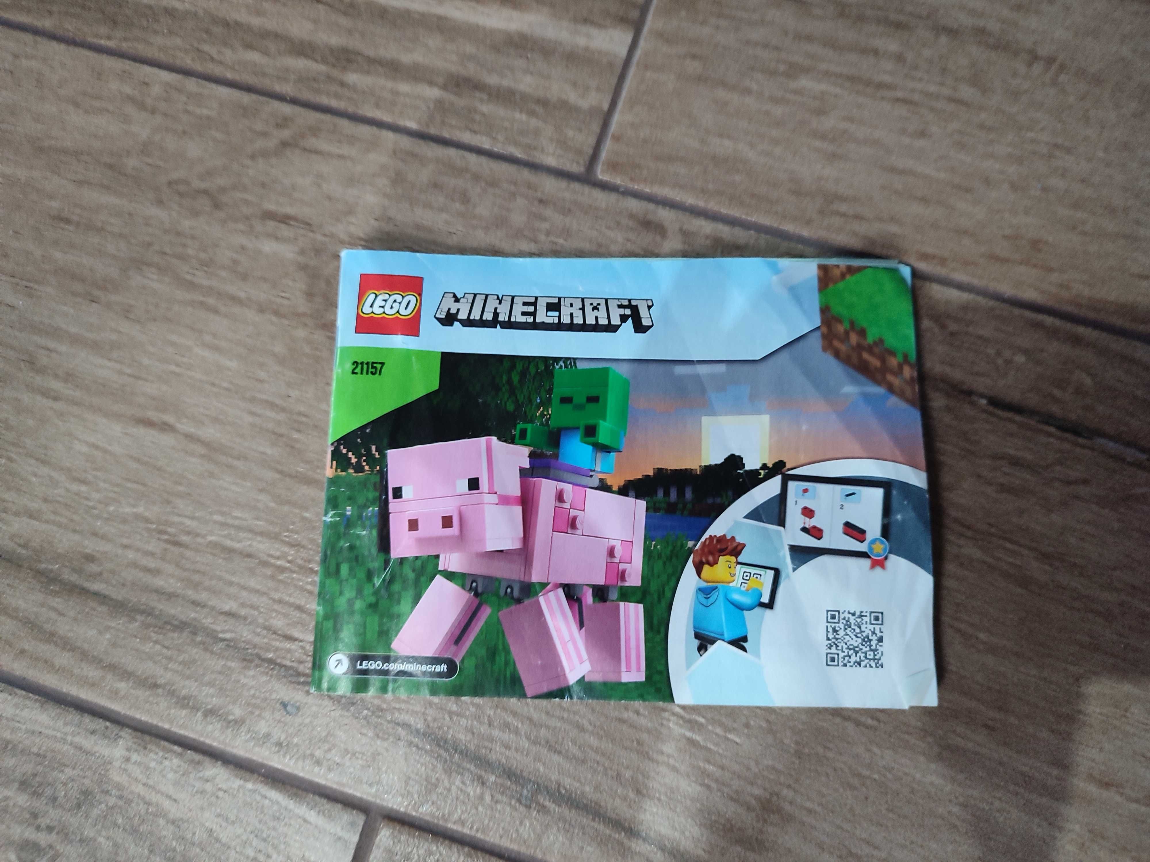 LEGO 21157 Minecraft - Minecraft BigFig - Świnka i mały zombie