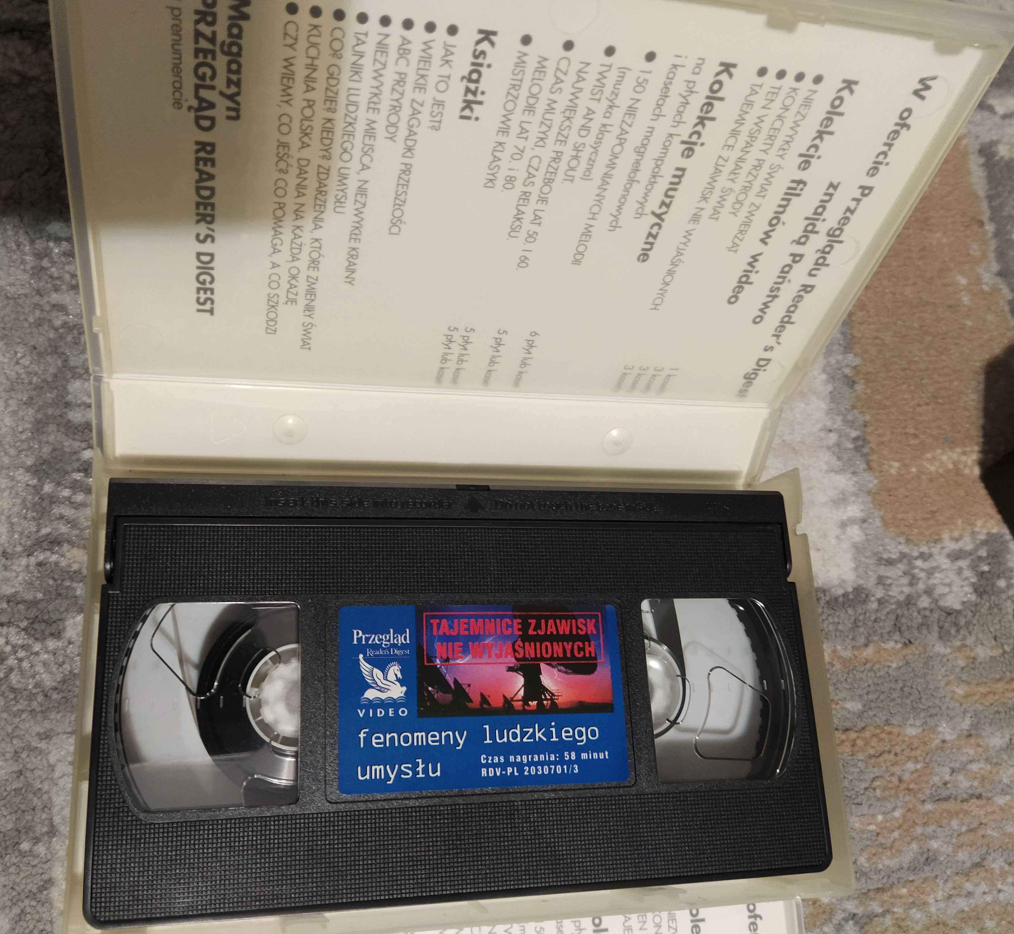 Tajemnice zjawisk niewyjaśnionych - 3 kasety VHS