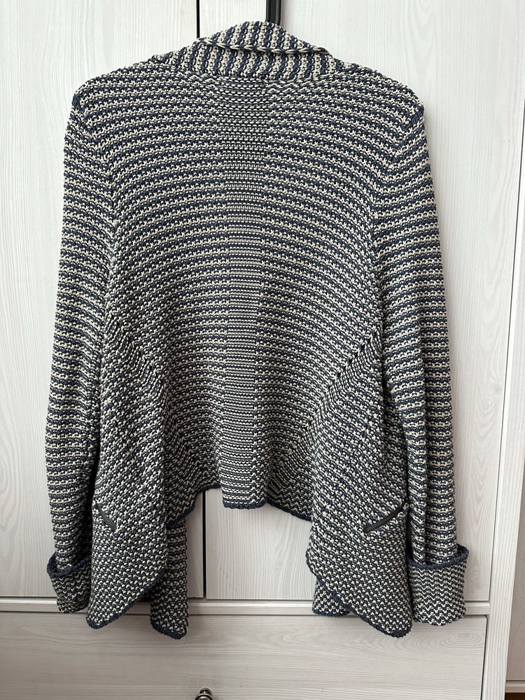 Asymetryczny sweter / kardigan m&s Marks & Spencer XL 42 Indigo