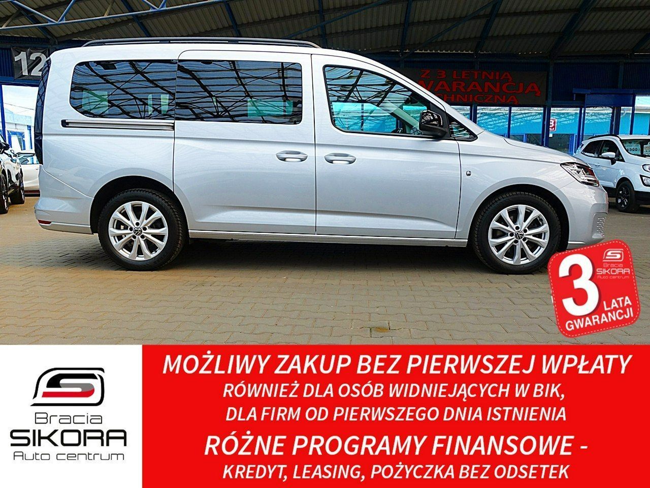 Volkswagen Caddy 7-Osób LONG AUTOMAT LED+Navi FABRYCZNA Gwarancja I-wł Kraj Bezwyp F23%