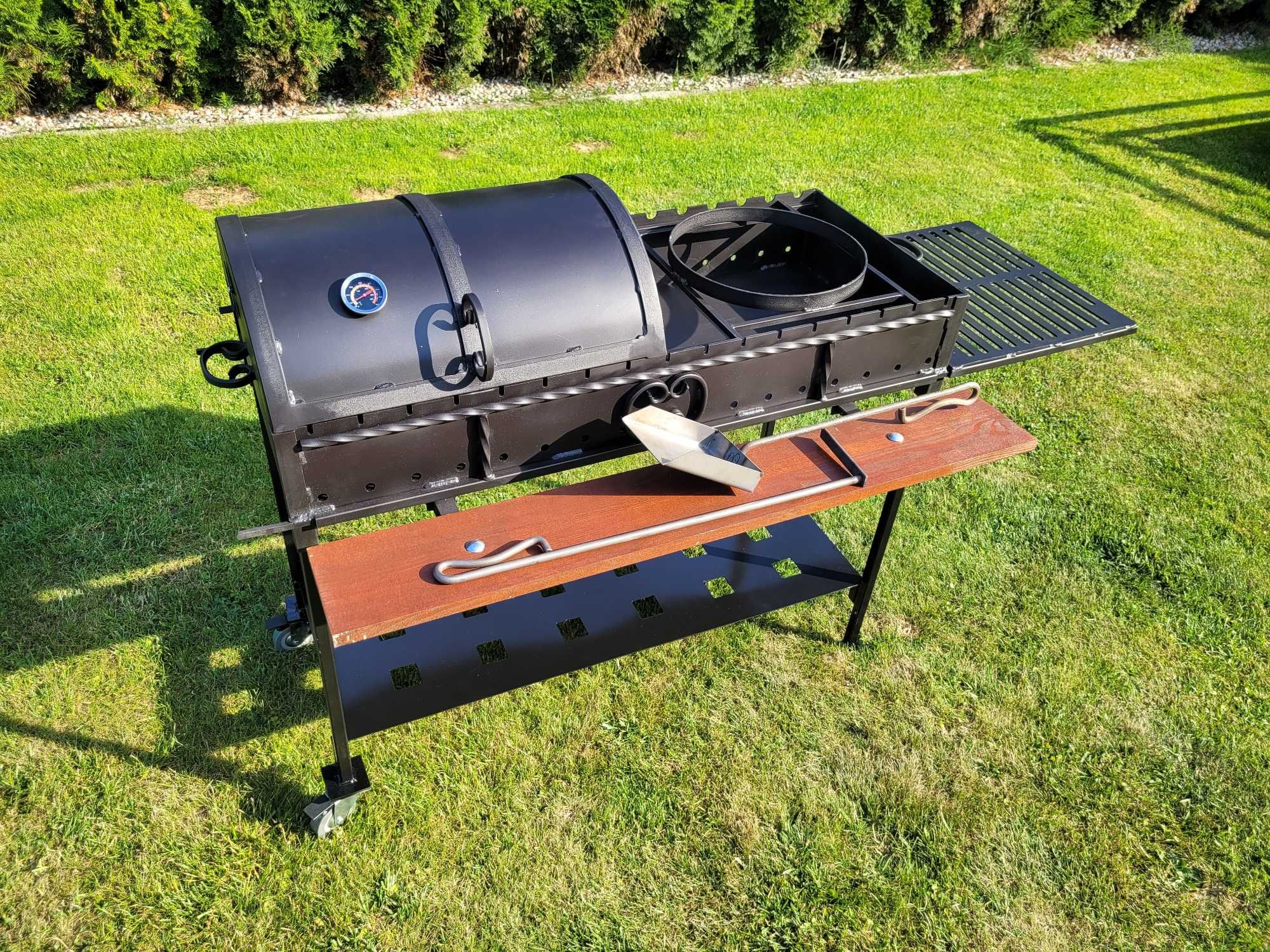 Grill węglowy DUŻY  SOLIDNY stal grubości 4mm ŚLĄSK Palenisko 40x100cm