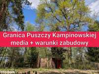 Media + warunki zabudowy - Puszcza Kampinoska - Duże dęby na działce