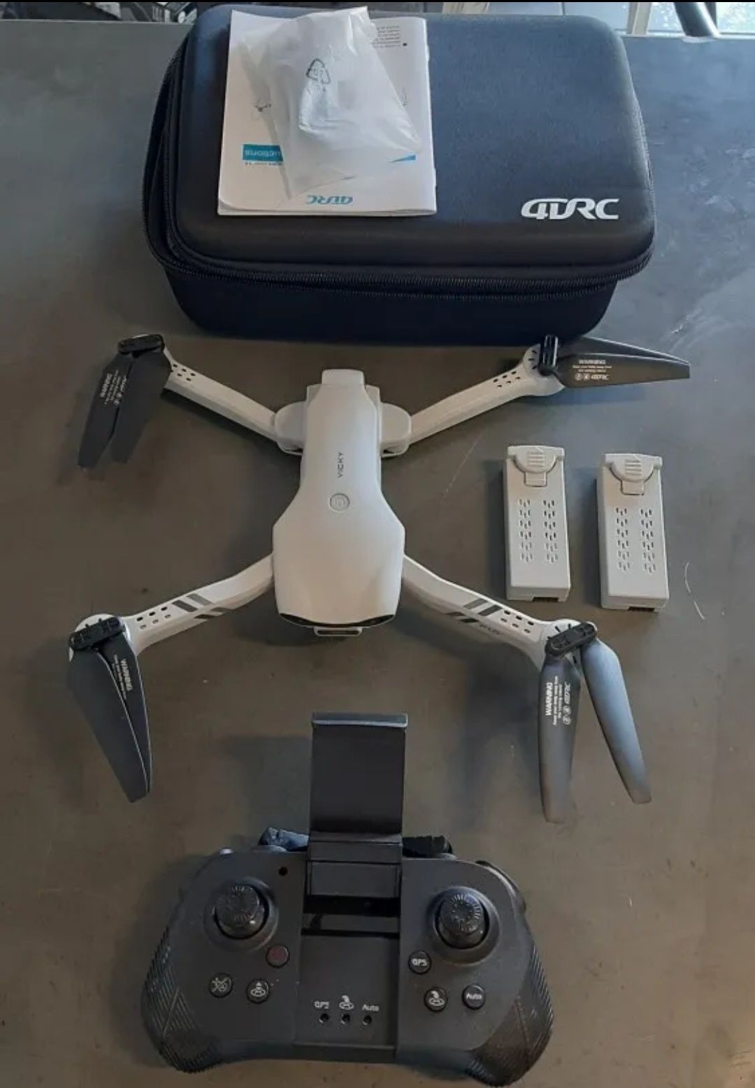 Drone com GPS, 2 bateria,2 camaras HD 4k