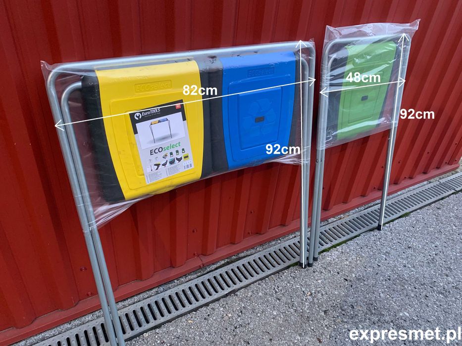 Stabilny Stojak na worki na śmieci Grube rurki!