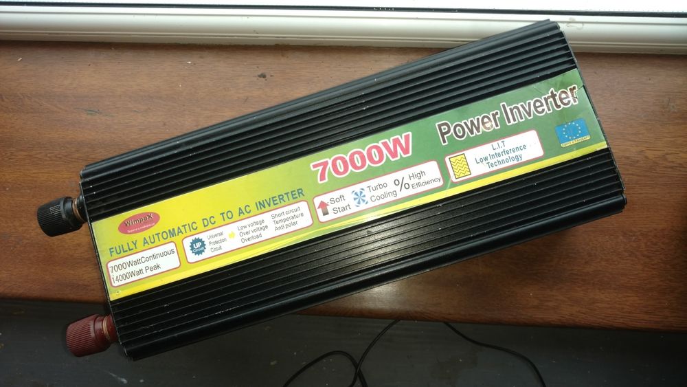 Інвертор 12v 7000w під ремонт, пищить що розряджений акумулятор.