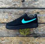 Мужские кроссовки Найк черные кожаные Nike