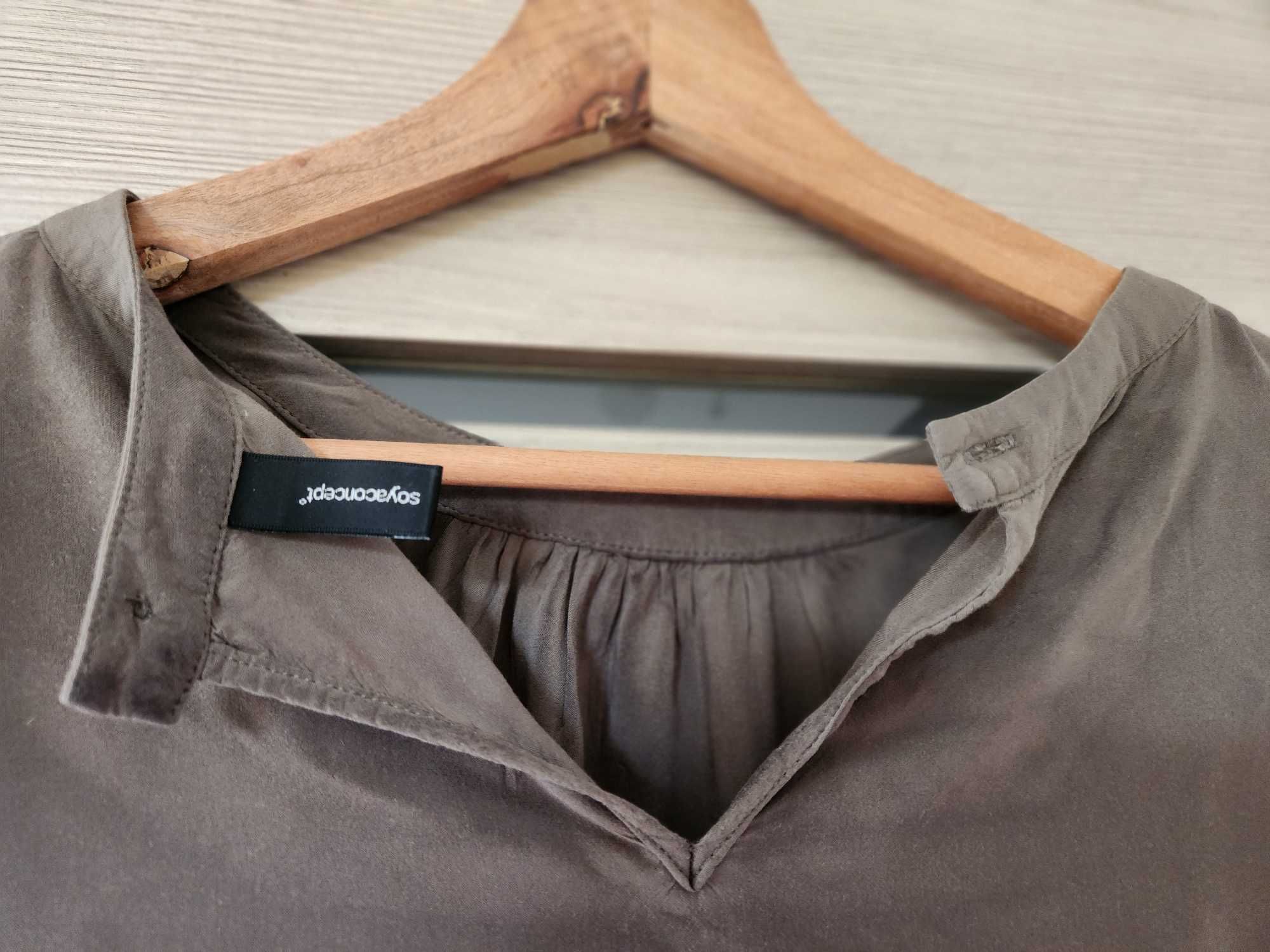 Koszula damska khaki soyaconcept damska L długie rękawy