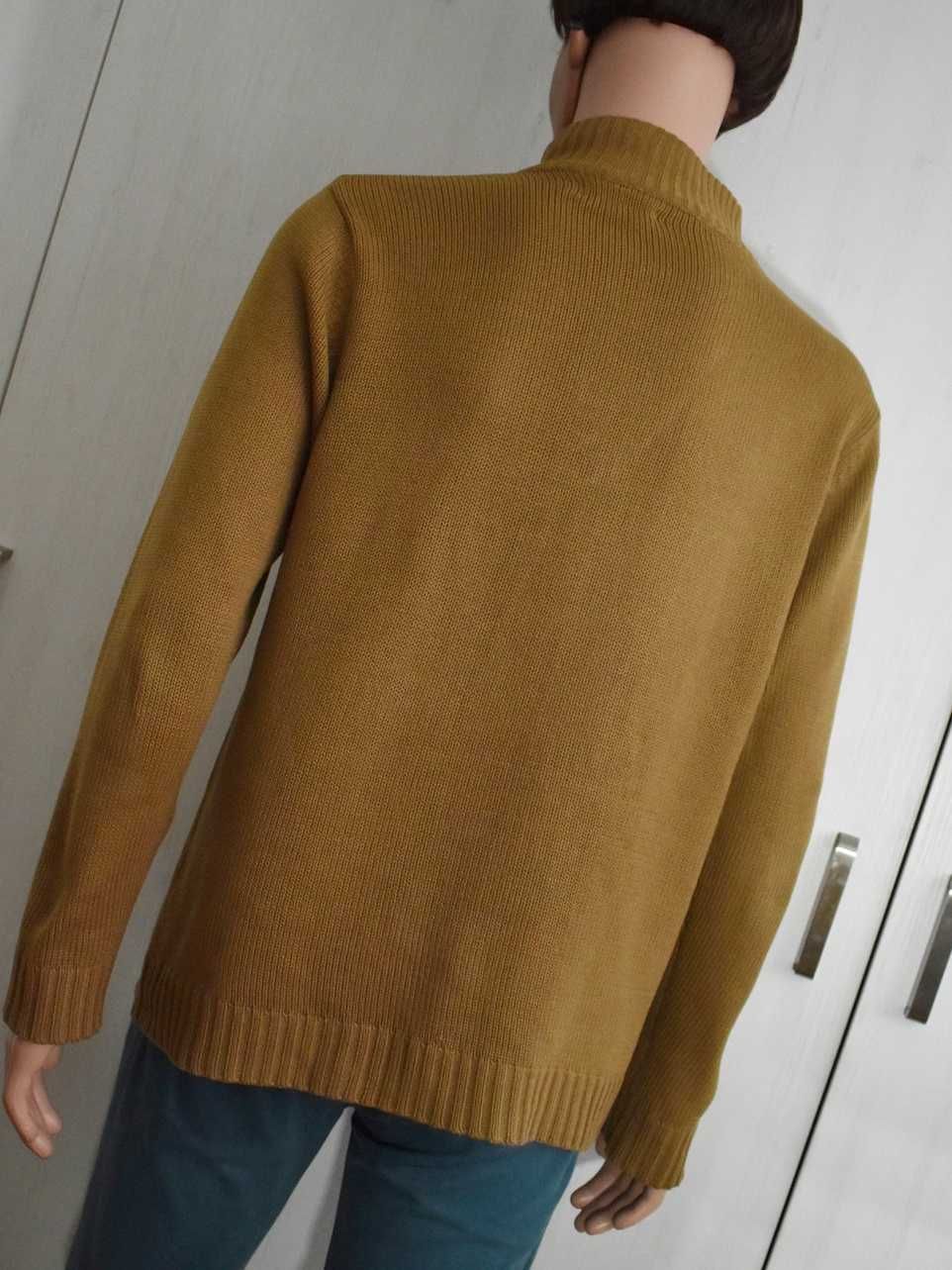 Sweter L kołnierzyk zasuwany Pierre Cardin prosty męski sweterek