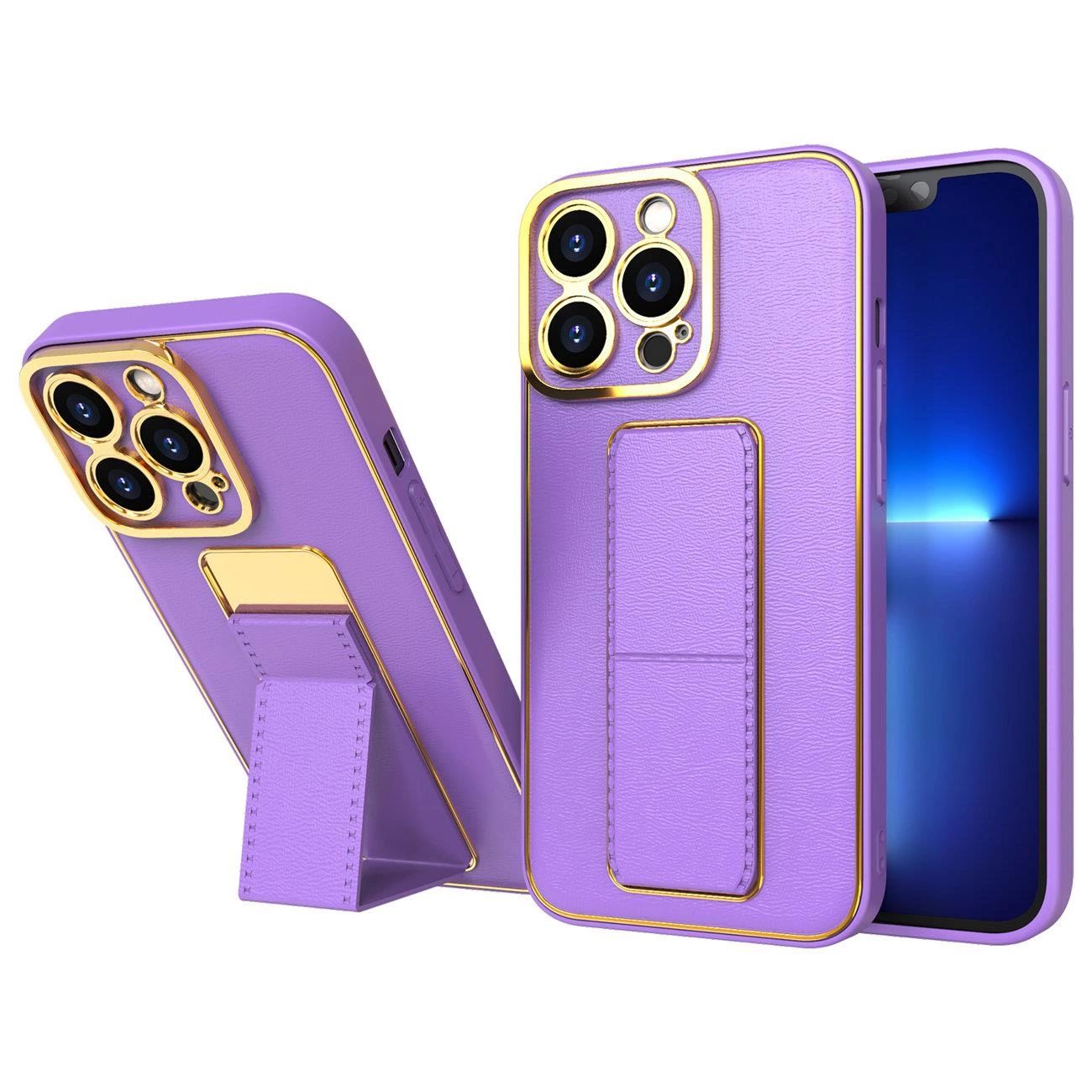 New Kickstand Case Etui Do Iphone 13 Pro Max Z Podstawką Fioletowy