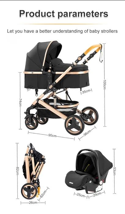 Carro de bebe completo como novo da yazoco