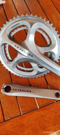 Vendo pedaleira Shimano ultegra 53/39 com cracks  172,5mm