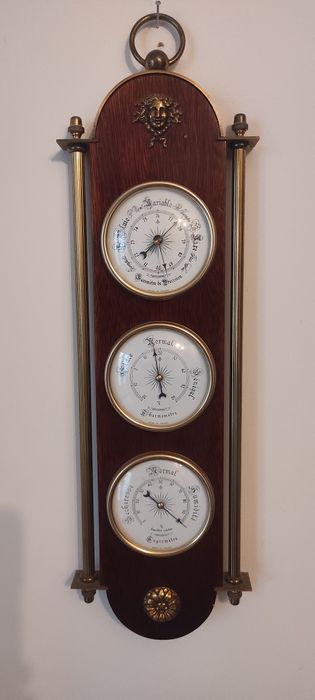 Styl Ludwika XVI Barometr Terometr Higromet 1960r.