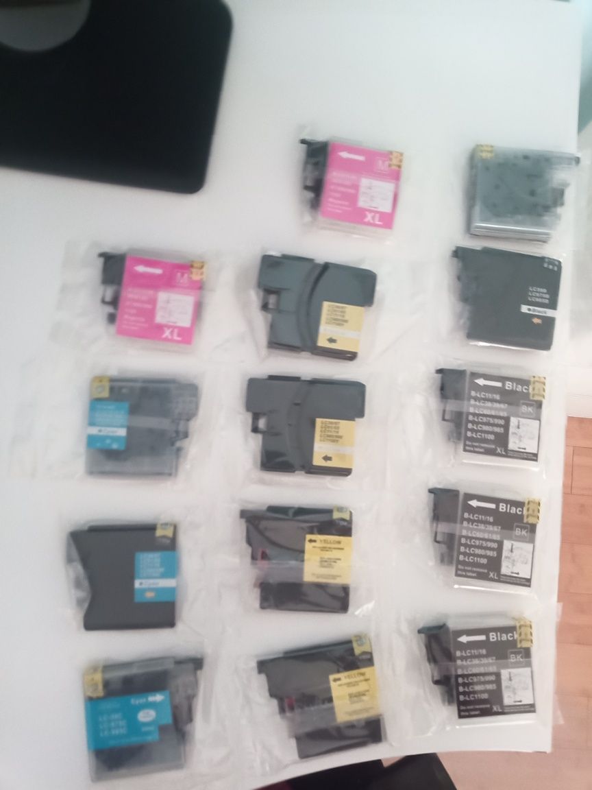 Wielki zestaw 14 Tusze Brother LC39B LC975C LC985B DCP-J125/J315W/J515