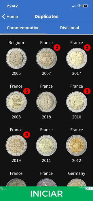 Troca de moedas comemorativas