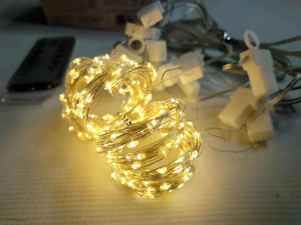 Kurtyna na okno LED 3x3m Haczyki Pilot USB Girlanda świąteczna + Timer