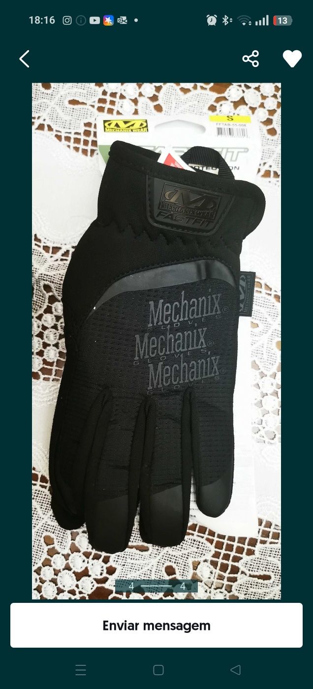 Luvas Mechanix Tam.M FastFit 0,5mm