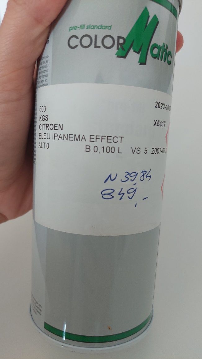 Lakier KGS citroen niebieski nowy Puszka spray farba