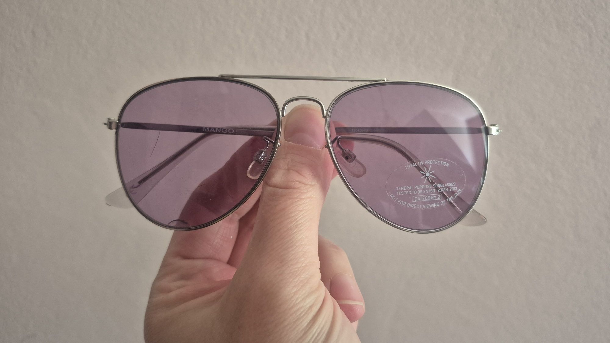 Okulary przeciwsłoneczne damskie pilotki Mango