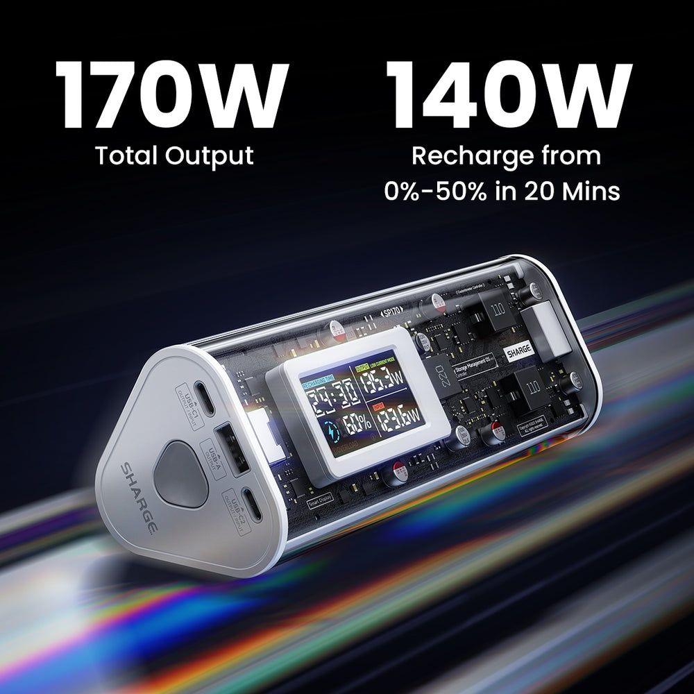 Sharge 170 PowerBank 170W / 24000 mAh / Повербанк / Аккумулятор/IP66