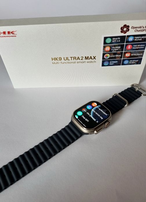 Smartwatch HK9 ULTRA 2 MAX czarna koperta