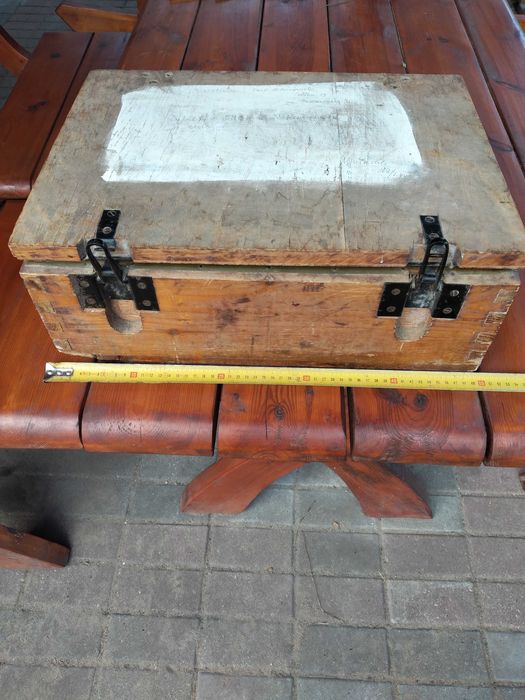 Oryginalna niemiecka skrzynia na amunicję z II wojny światowej