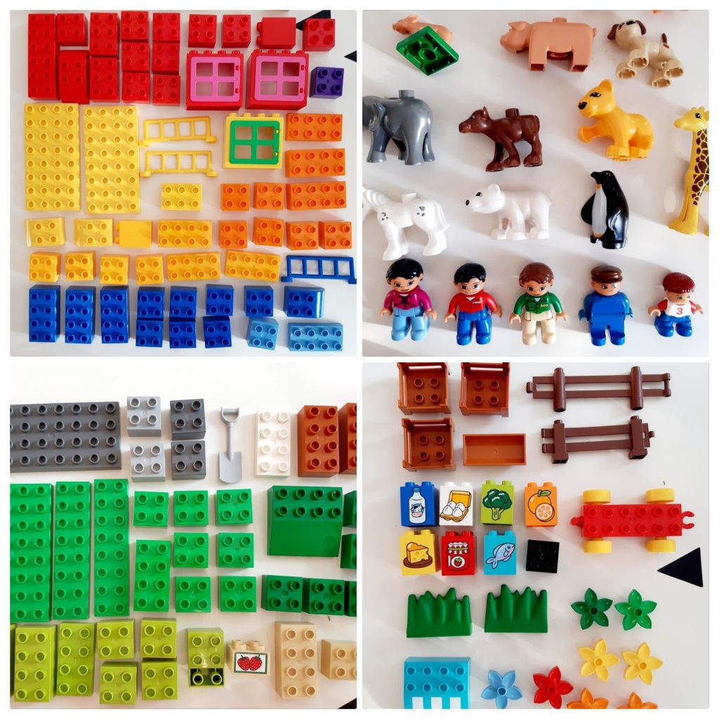 LEGO Duplo zestaw 137 elementów zoo safari sklep stragan farma
