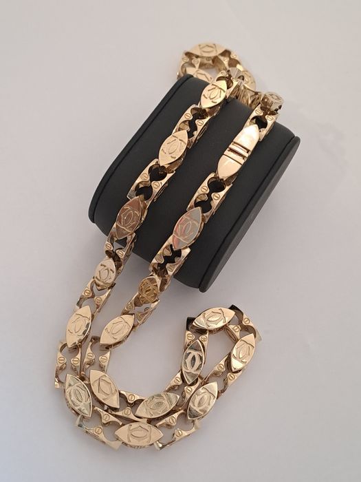 Łańcuszek splot CARTIER 585 Nowy 65 cm