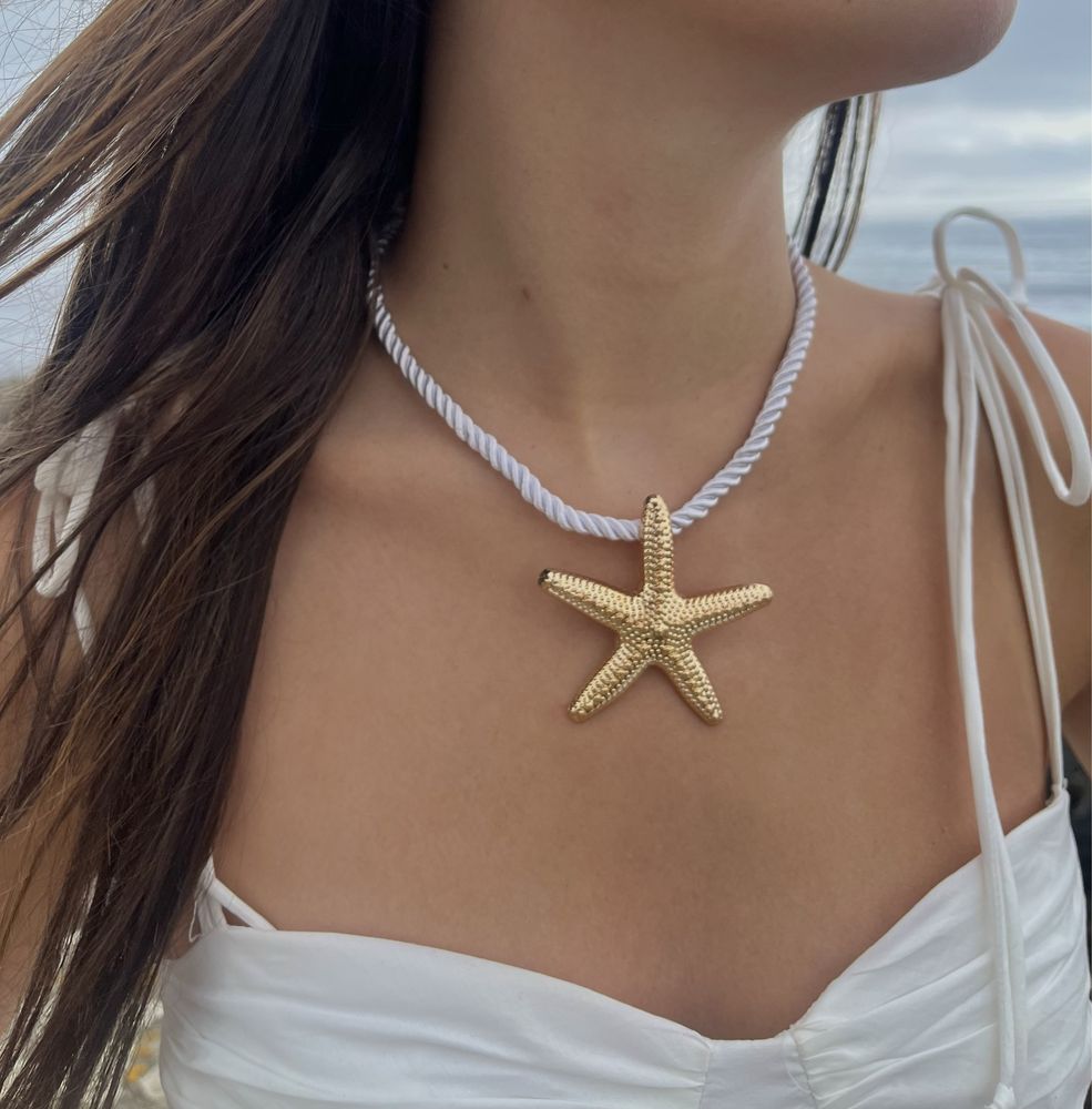Colar estrela do mar dourado