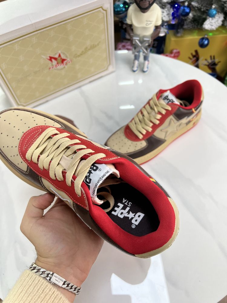 Кросівки BAPE STA A bathing Ape x Kanye West Brown / Red
