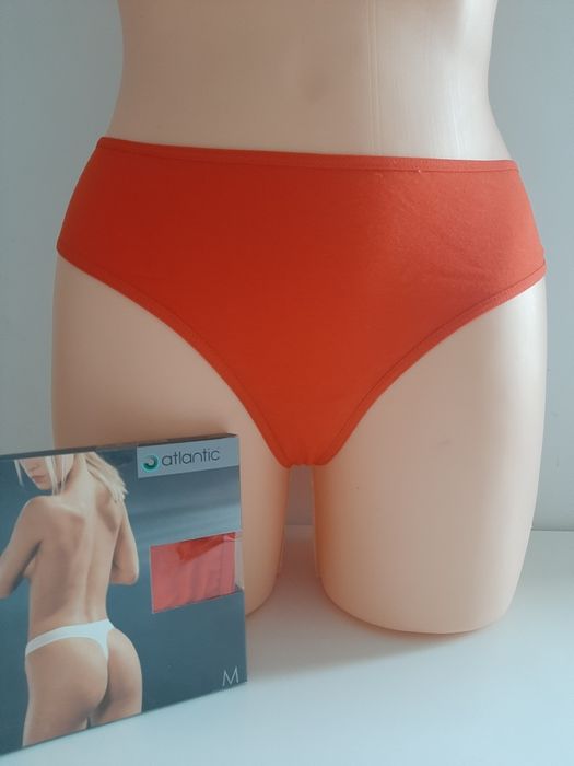 Stringi damskie Atlantic, rozmiar M, kolor pomarańczowy