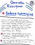 "Badania operacyjne, system transportowy" - Zestaw rozwiązań